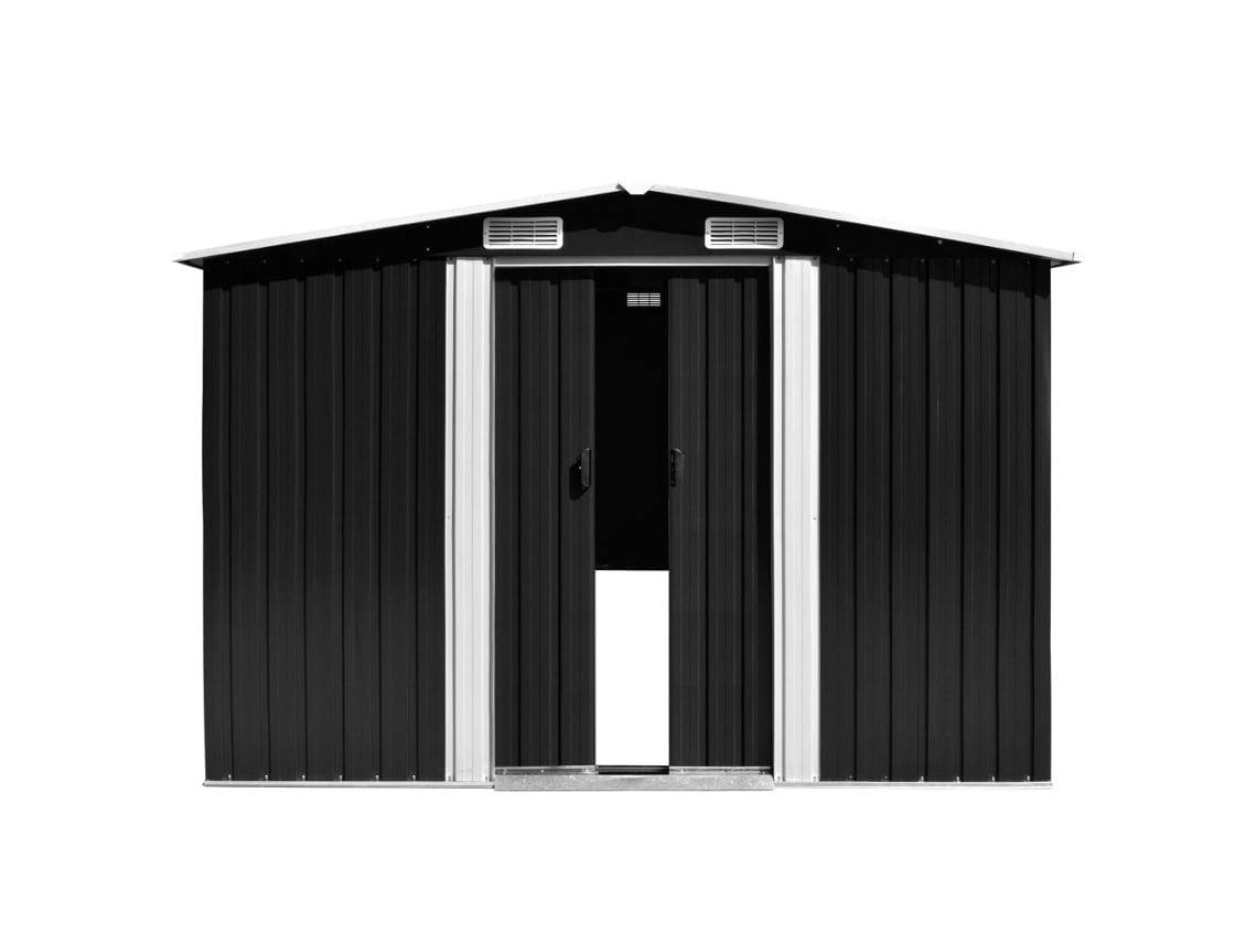 Abrigo VIDAXL Black Aço (257x580x181 cm)